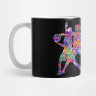 Basketball player girl watercolor Mug